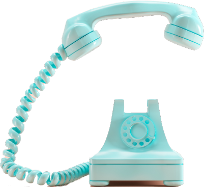 Pastelblauwe telefoon
